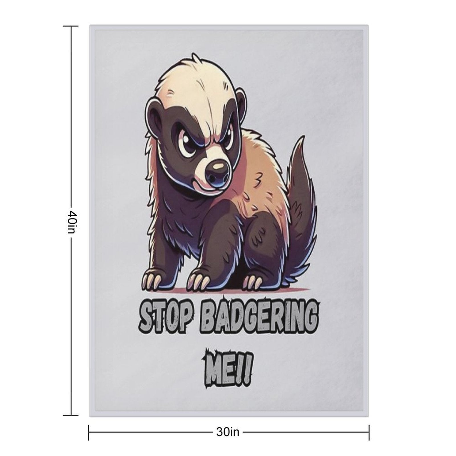 Stop Badgering The Angry Badger! Lightweight Throw Blanket