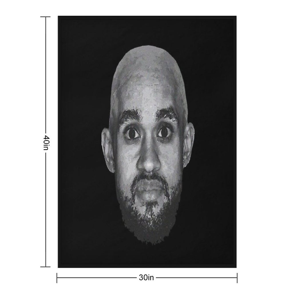 Bald Derrick White Funny Vintage Face Lightweight Throw Blanket