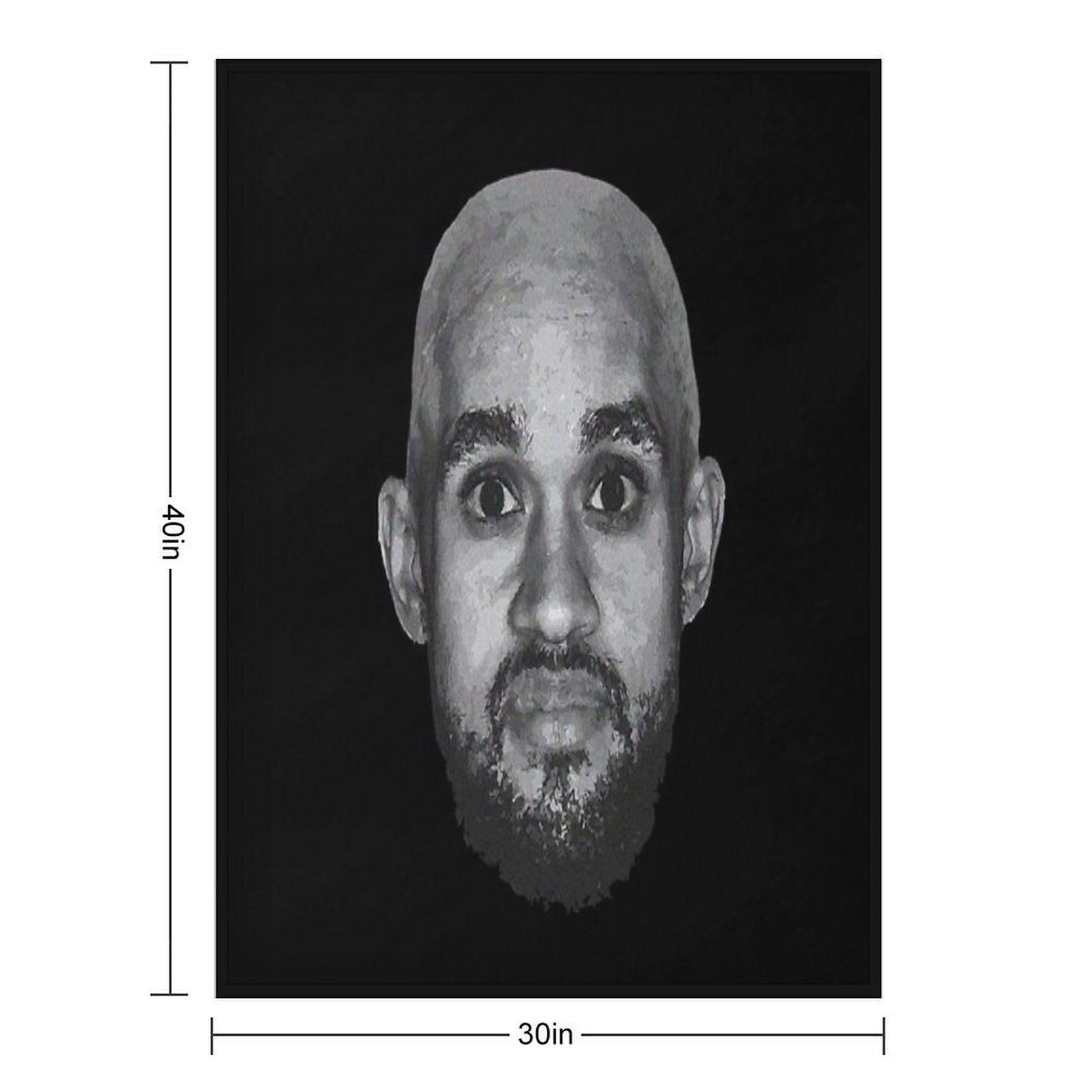 Bald Derrick White Funny Vintage Face Lightweight Throw Blanket