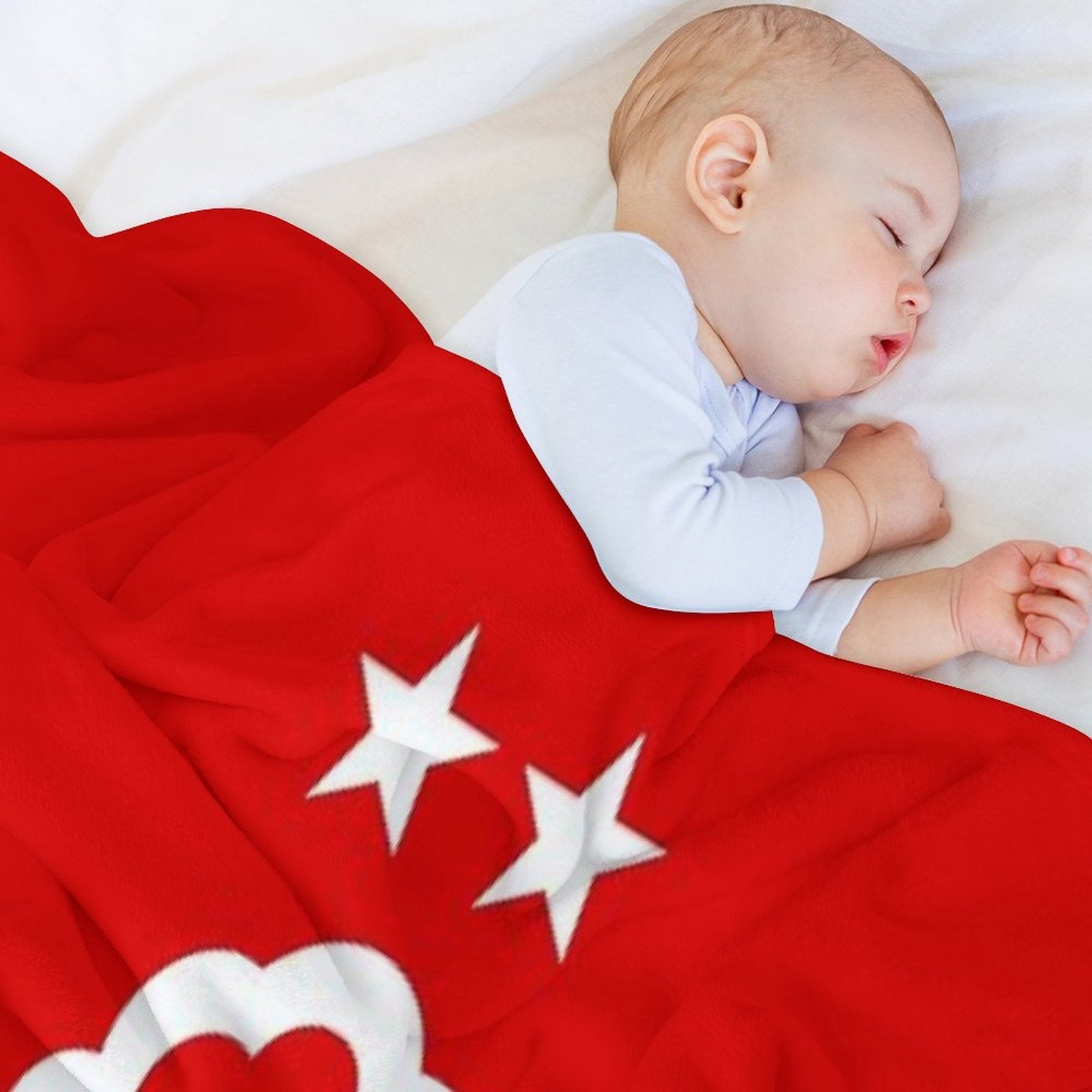 Top Two White Stars All-season Throw Blanket