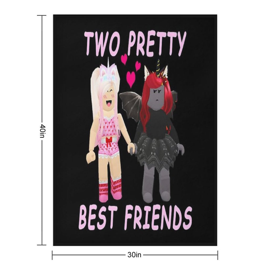 Two Pretty Best Friends IAMSANNA Travel-friendly Throw Blanket