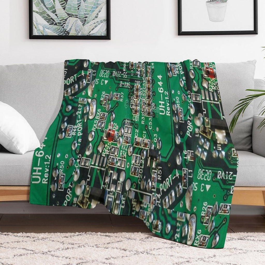 Electric Circuit Board Shrink-resistant Throw Blanket