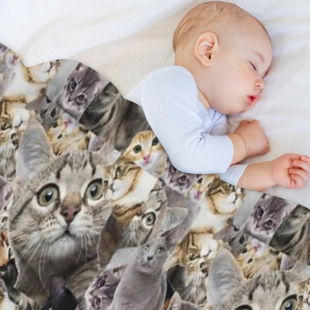 I LOVE CATS Easy Care Throw Blanket