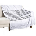 Anonymous Letter to Sammi Machine-washable Throw Blanket