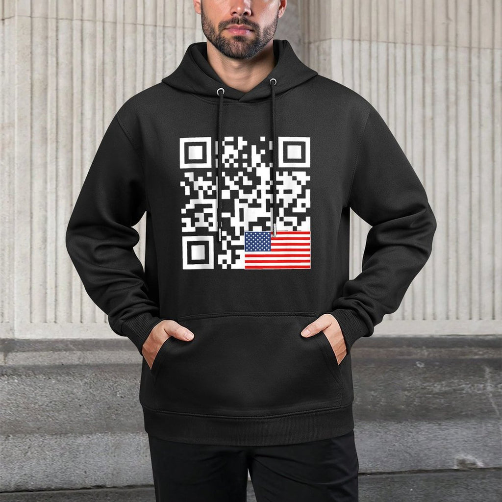 Trump Dance Troll QR Funny President Trump Dance Code Back All-Day Comfort Hoodie