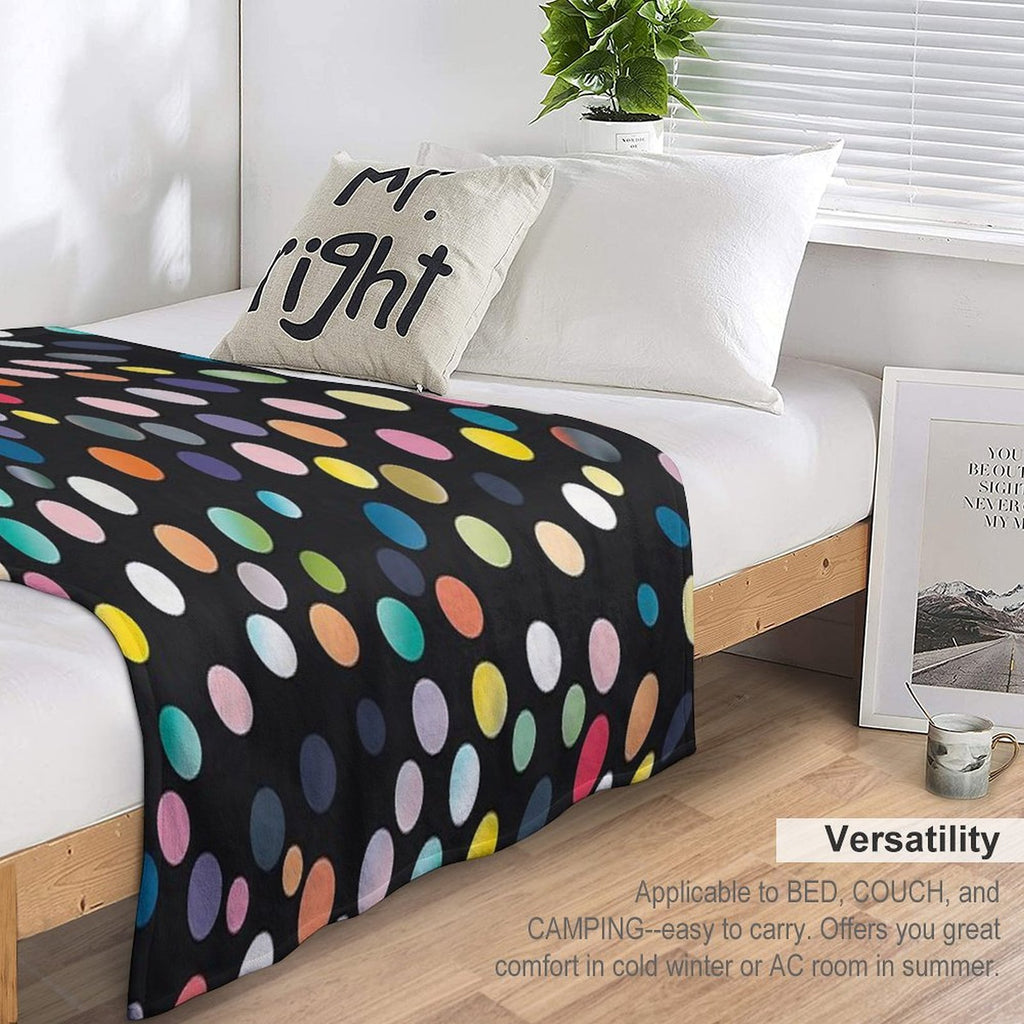 Rainbow Glitz Sustainable Throw Blanket