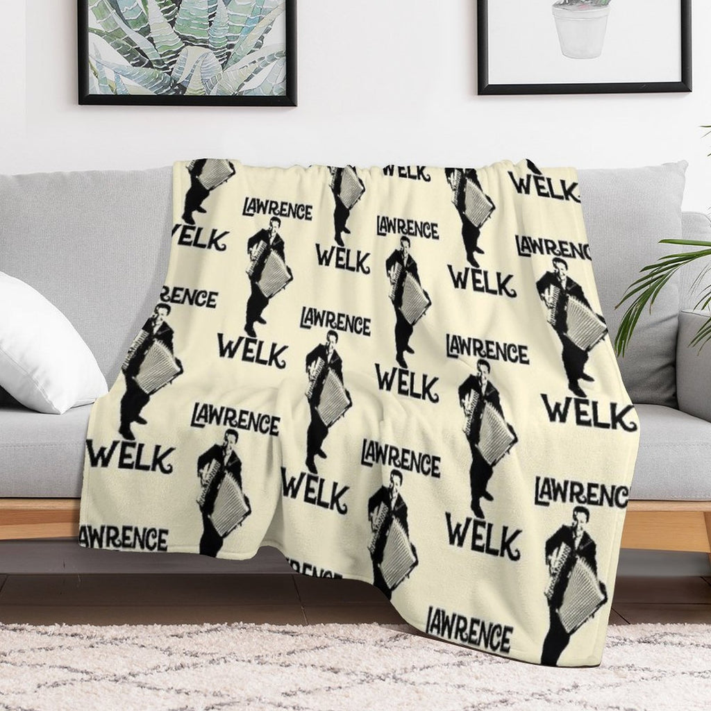 Lawrence Welk - Name - The Black Stencil Eco-conscious Throw Blanket