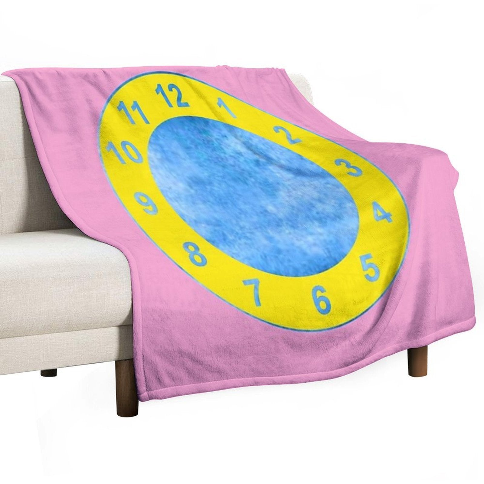 Clock Rug (The Big Comfy Couch) Travel-friendly Throw Blanket