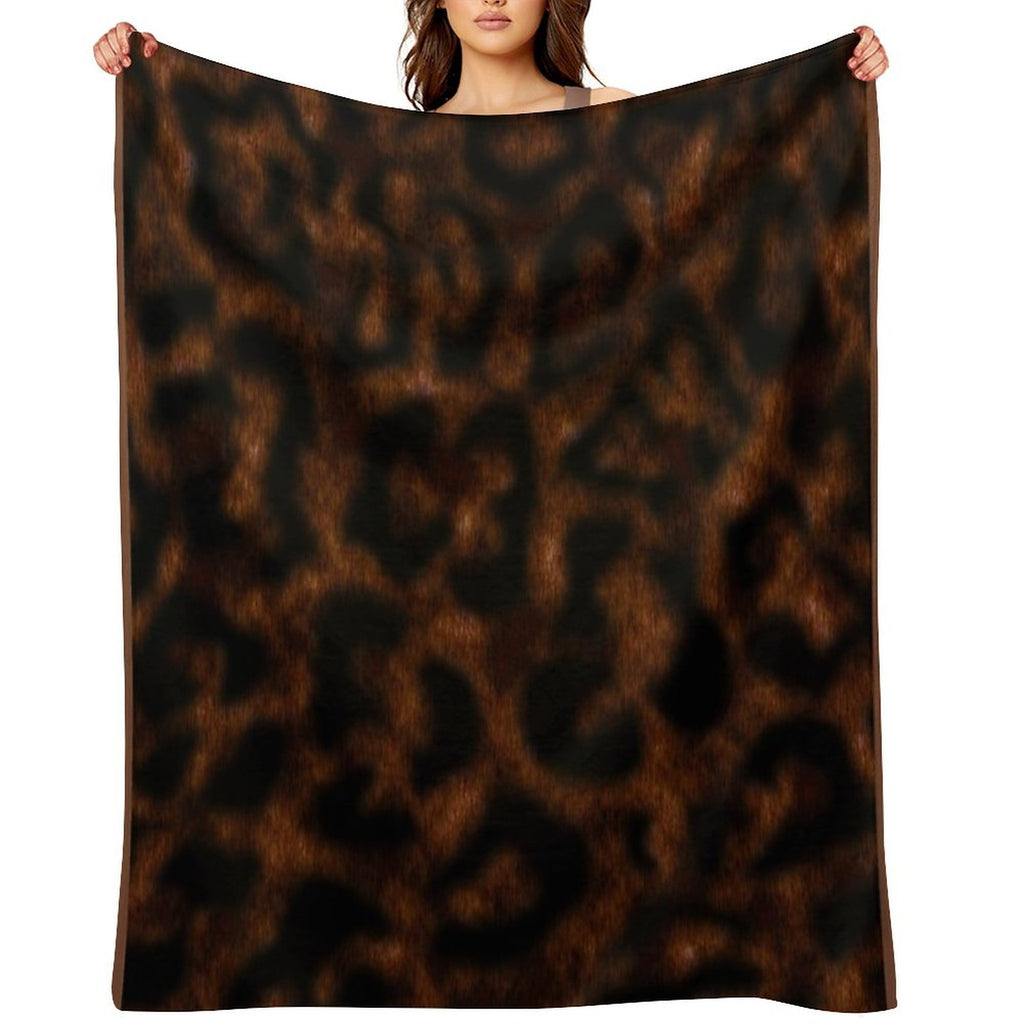 Leopard Print Velvety-soft Throw Blanket