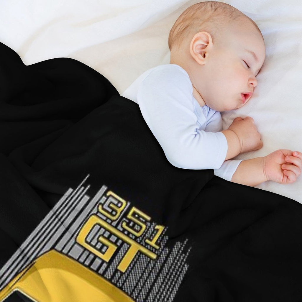 Ford Falcon XB GT 351 - Yellow Eco-conscious Throw Blanket