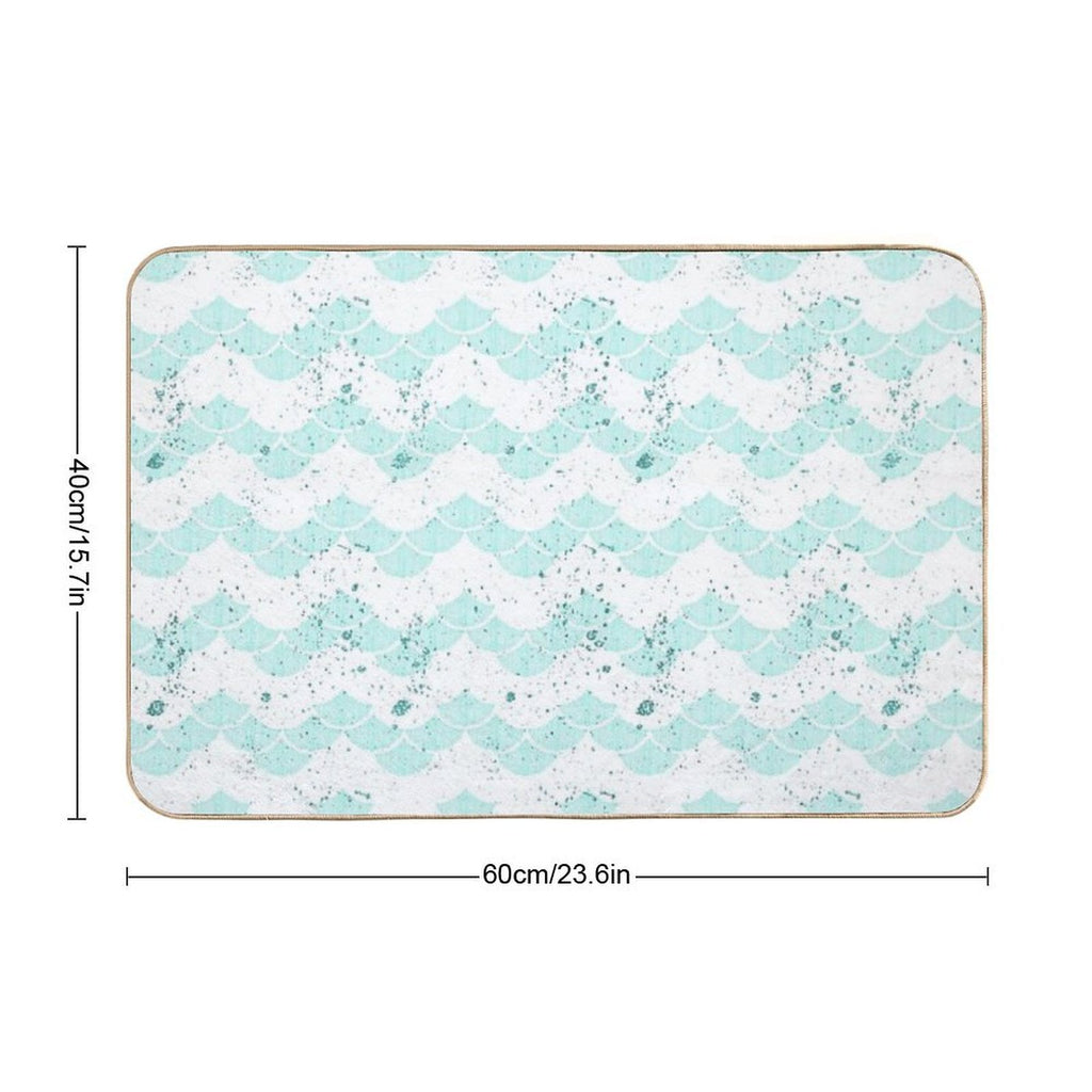 Mermay Scales Glitter Mermaid Have More Fun  Fade-Resistant Bath Mat