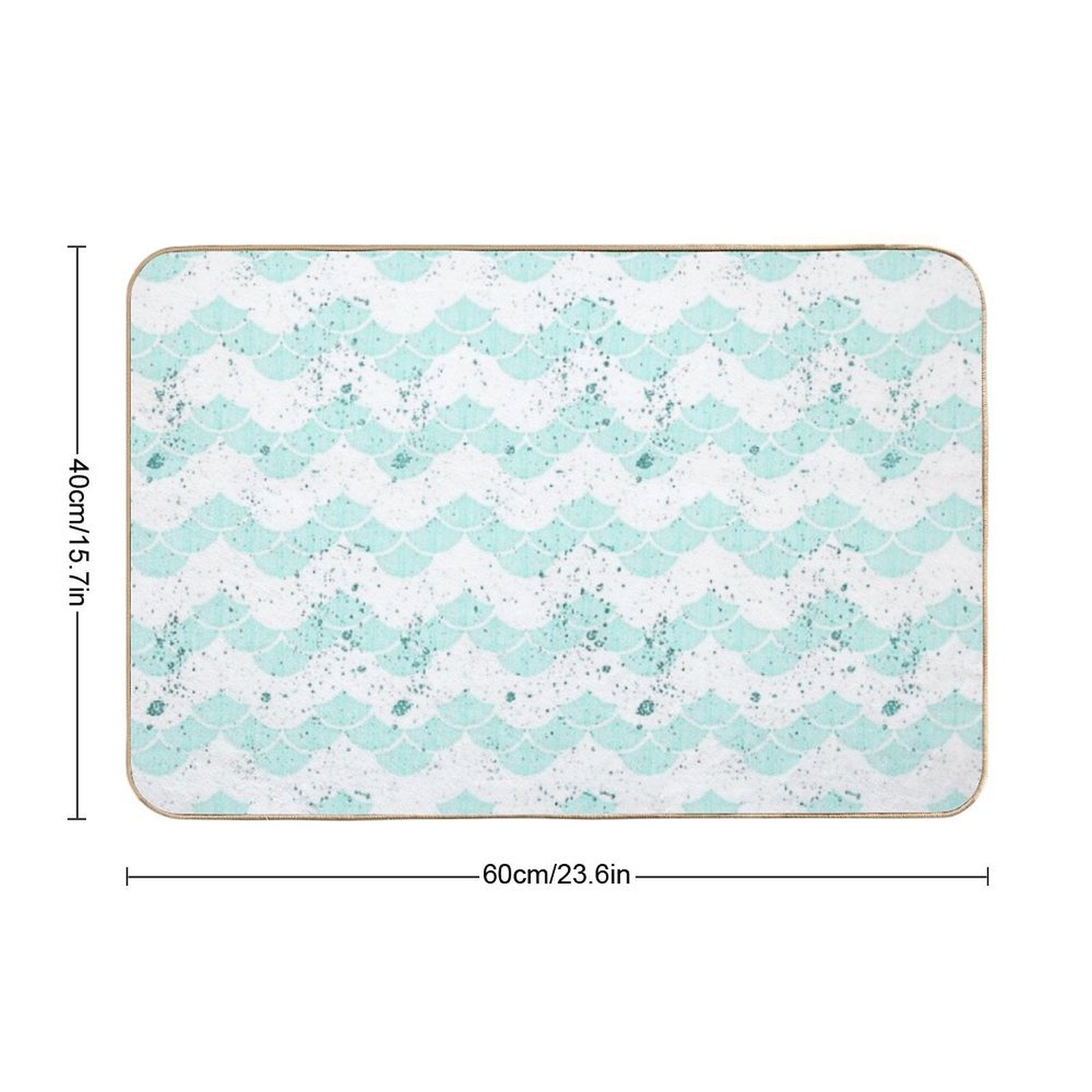 Mermay Scales Glitter Mermaid Have More Fun  Fade-Resistant Bath Mat