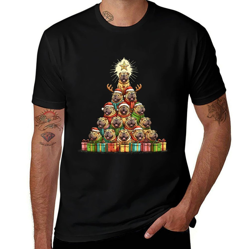 Christmas Tree Chinese Shar-Pei Shar Pei  Trendy Pattern T-Shirt