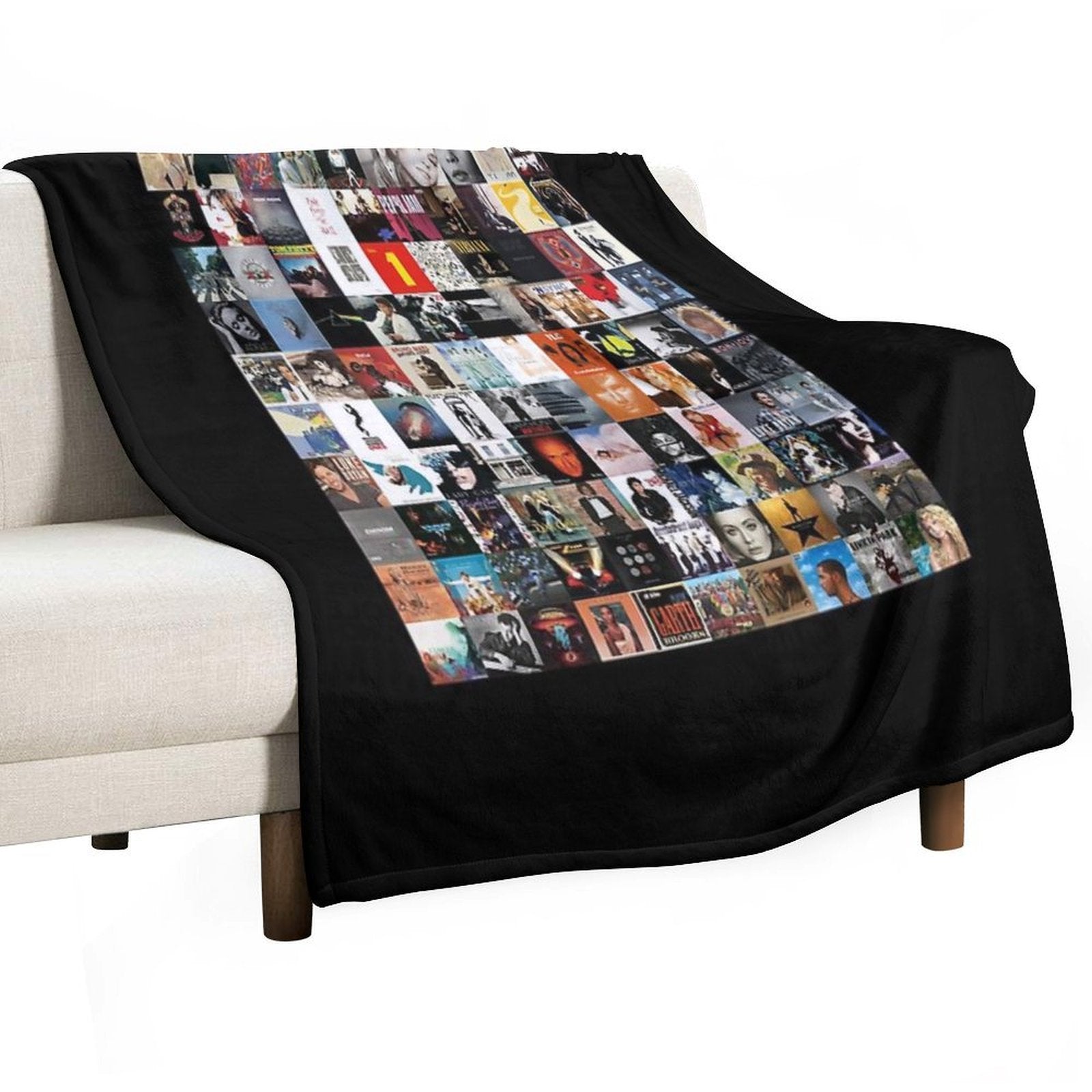 Pop Album Cover Collage Classic Gift-ready Throw Blanket