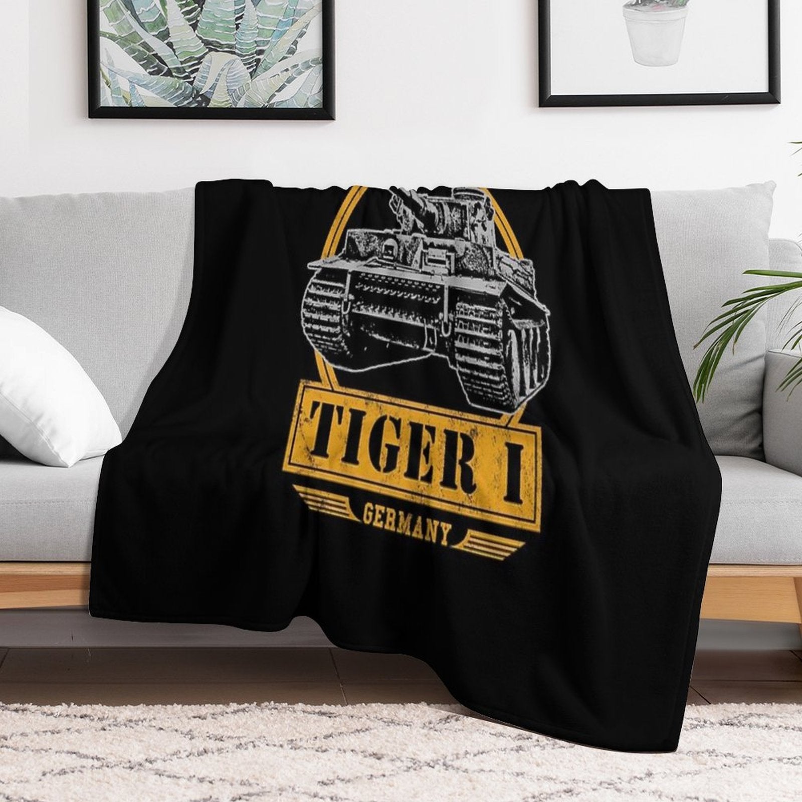 Tiger I - WW2 German Tank Sustainable Throw Blanket