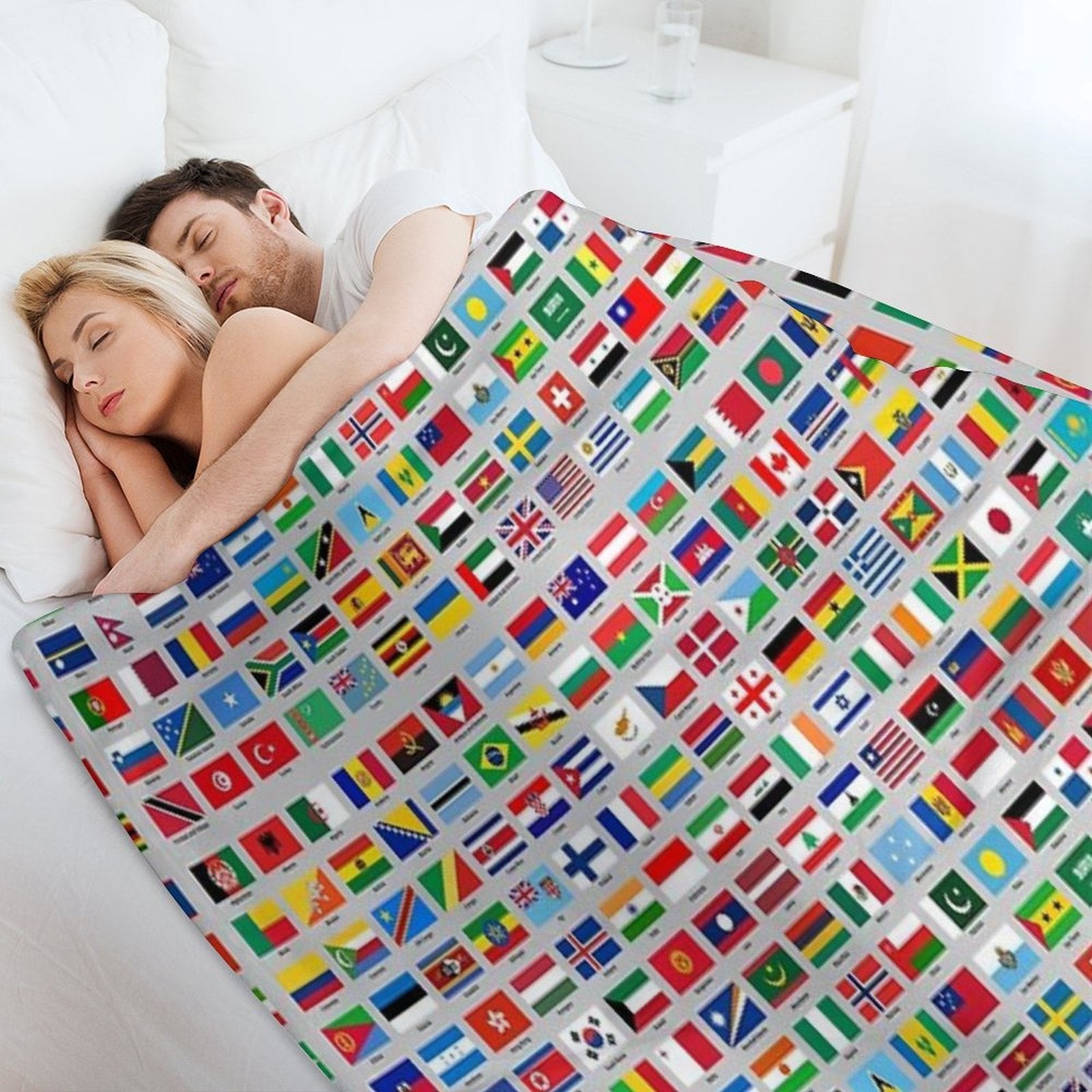 All of The Current World Flags Every Nation Velvety-soft Throw Blanket