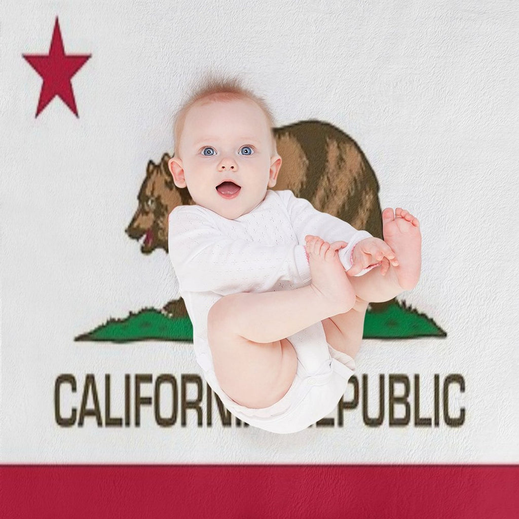 California Republic State Flag of California Anti-pilling Throw Blanket