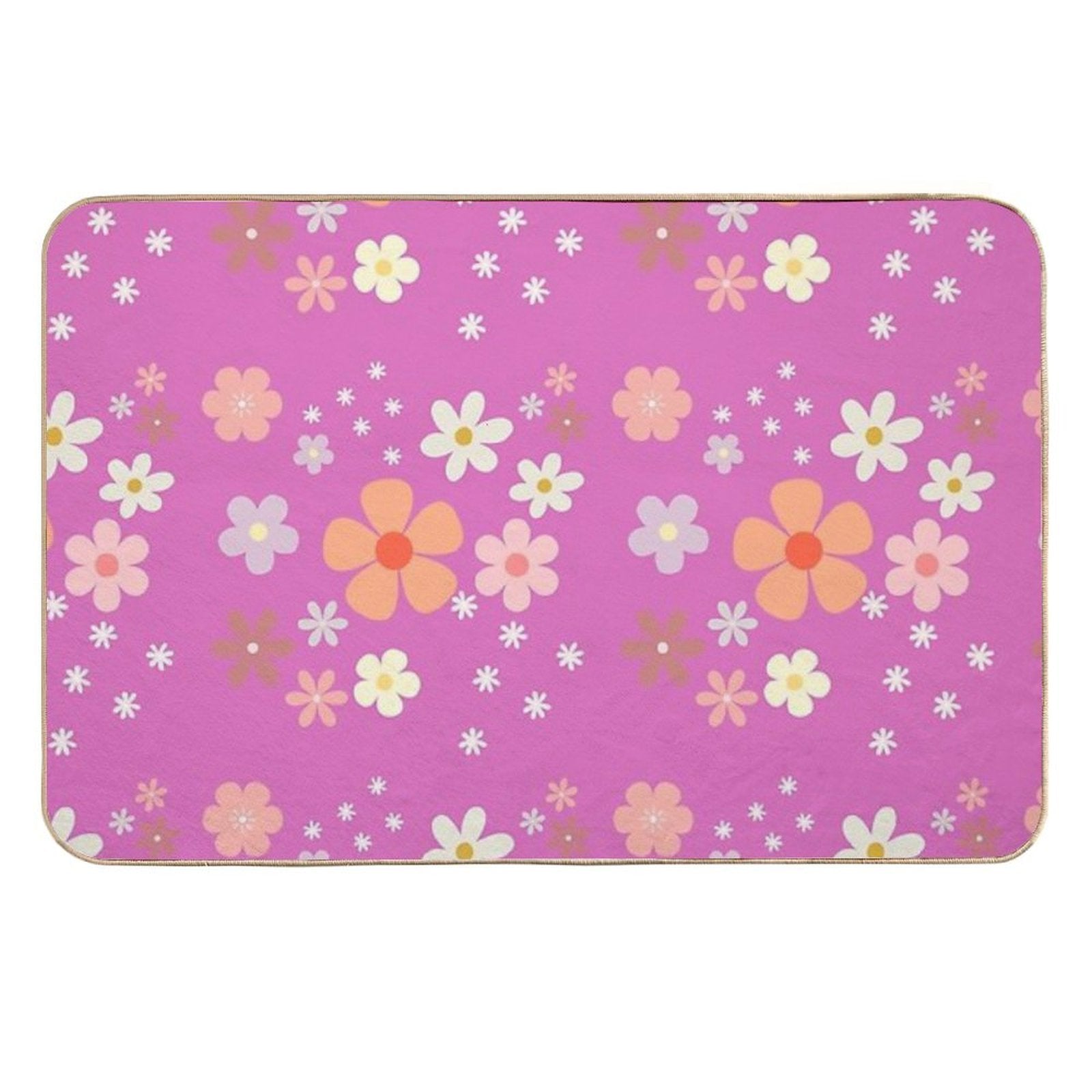Wallpaper Frenzy Flower Power  Multi-Purpose Bath Mat