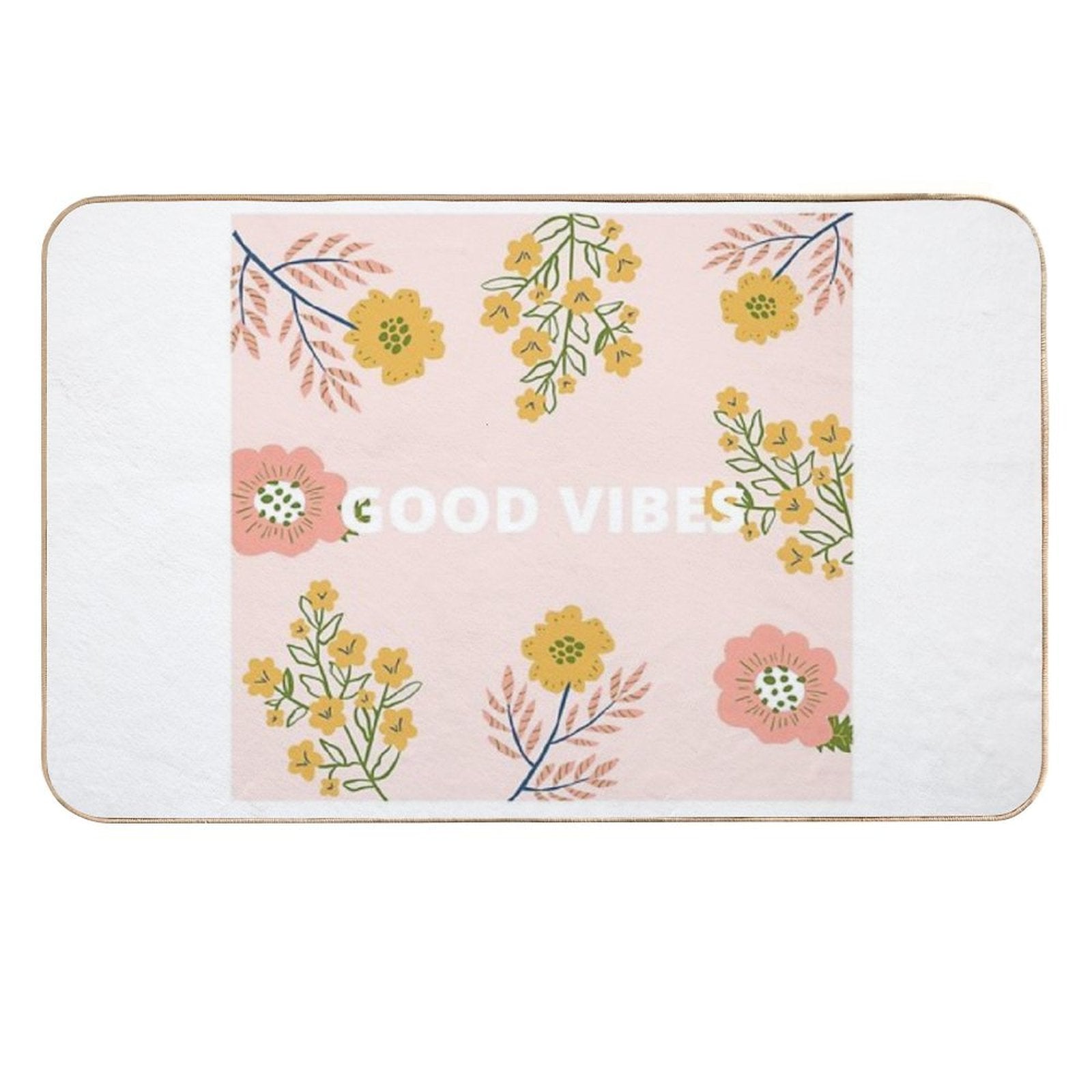 Pink Good Vibes  Absorbent Bath Mat