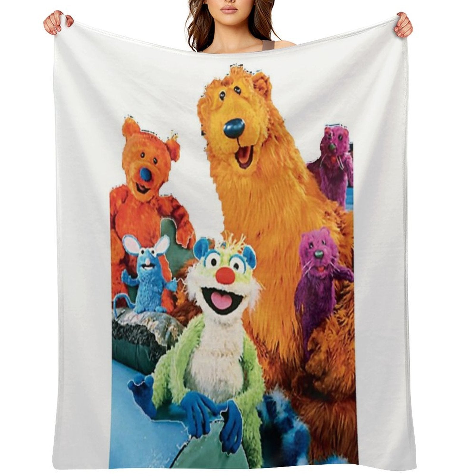 Bear in The Big Blue House Wrinkle-free Throw Blanket