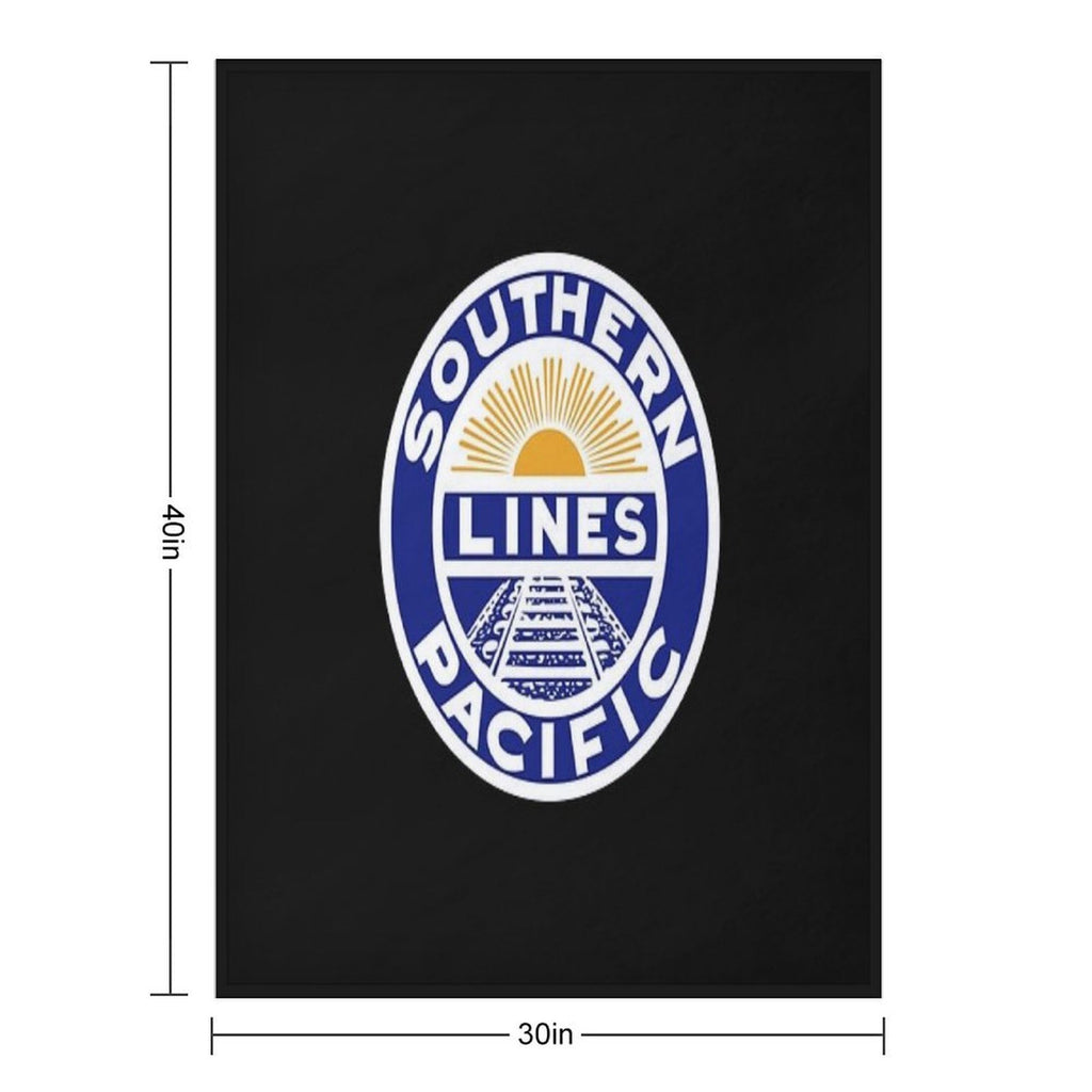 Vintage Southern Pacific Lines Railroad Quick-dry Throw Blanket