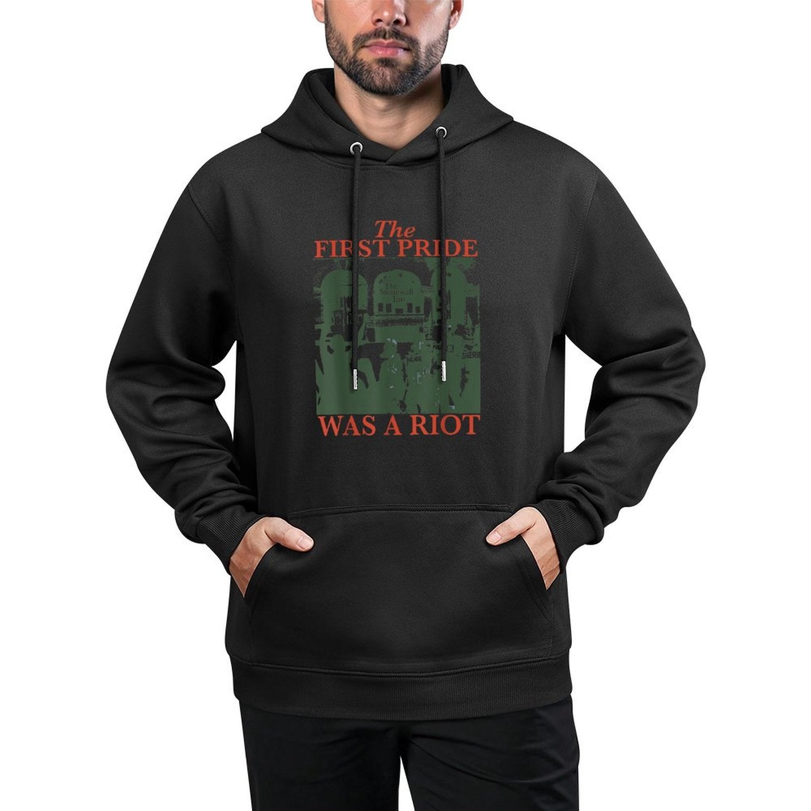 The First Pride Was A Riot, Queer Riot, LGBT Pride Month Medium-Weight Fabric Hoodie