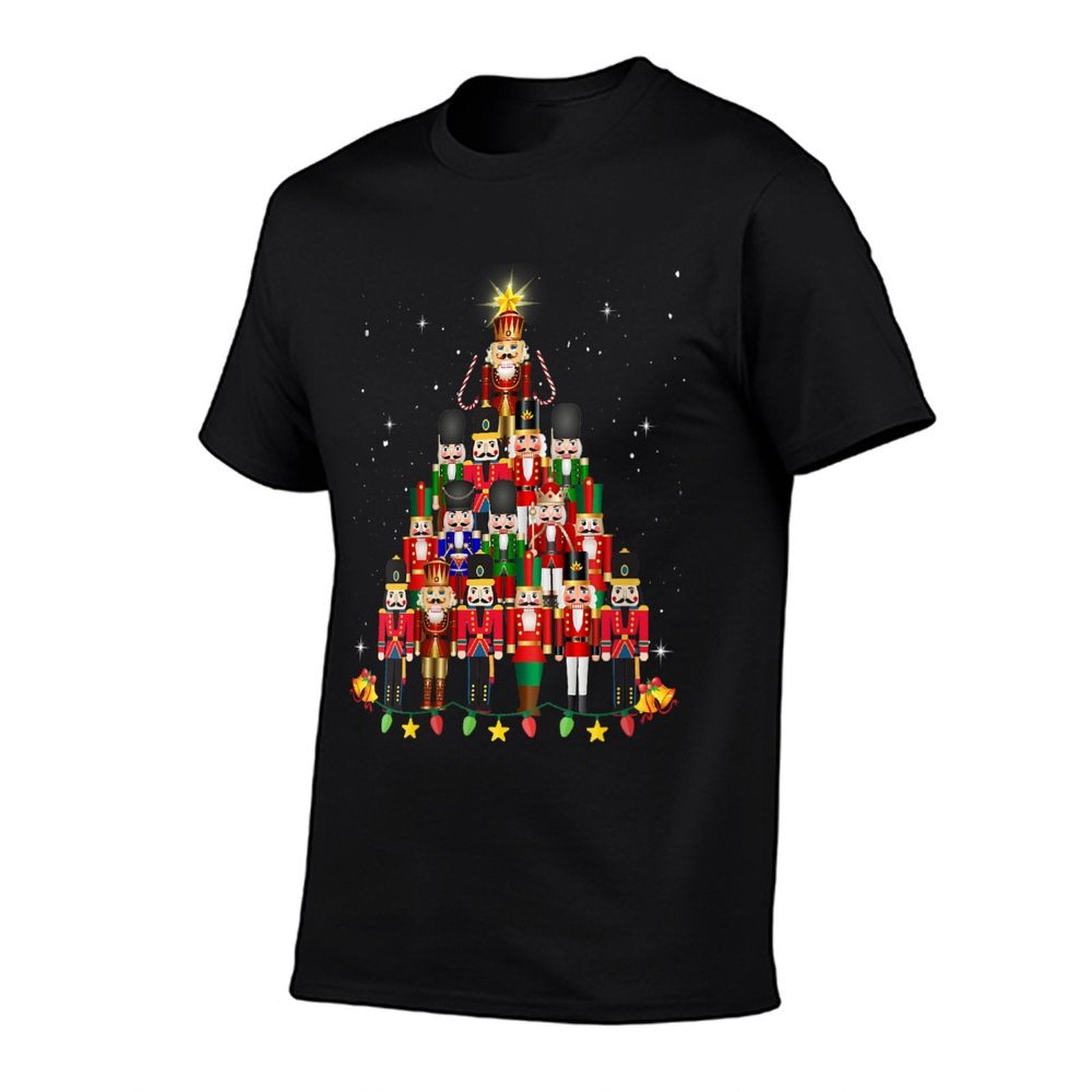 Womens Funny Nutcracker Christmas Tree 2024 for Men Women Kids  Cotton T-Shirt