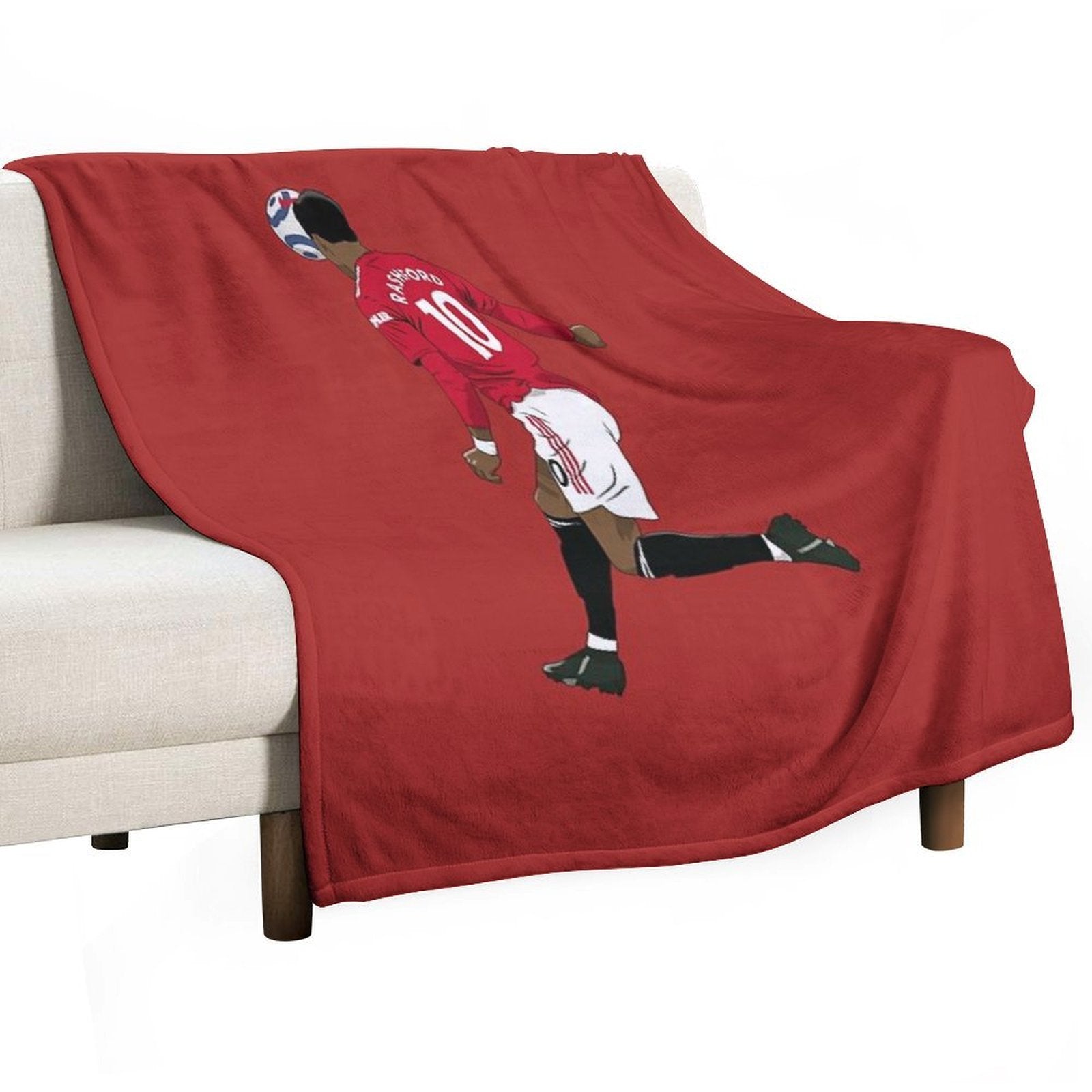 Marcus Rashford Header Shrink-resistant Throw Blanket