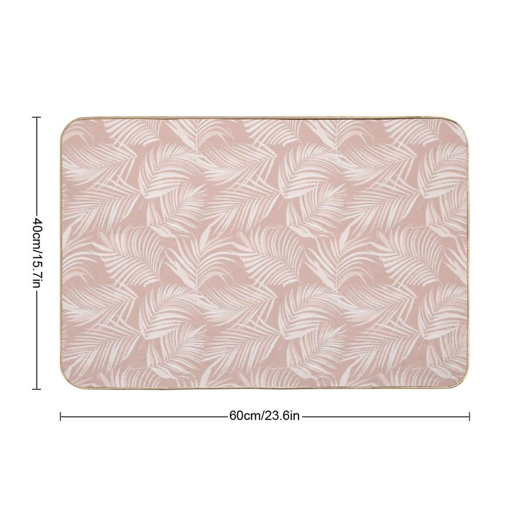 Palm Leaf Seamless Pattern  Easy Maintenance Bath Mat