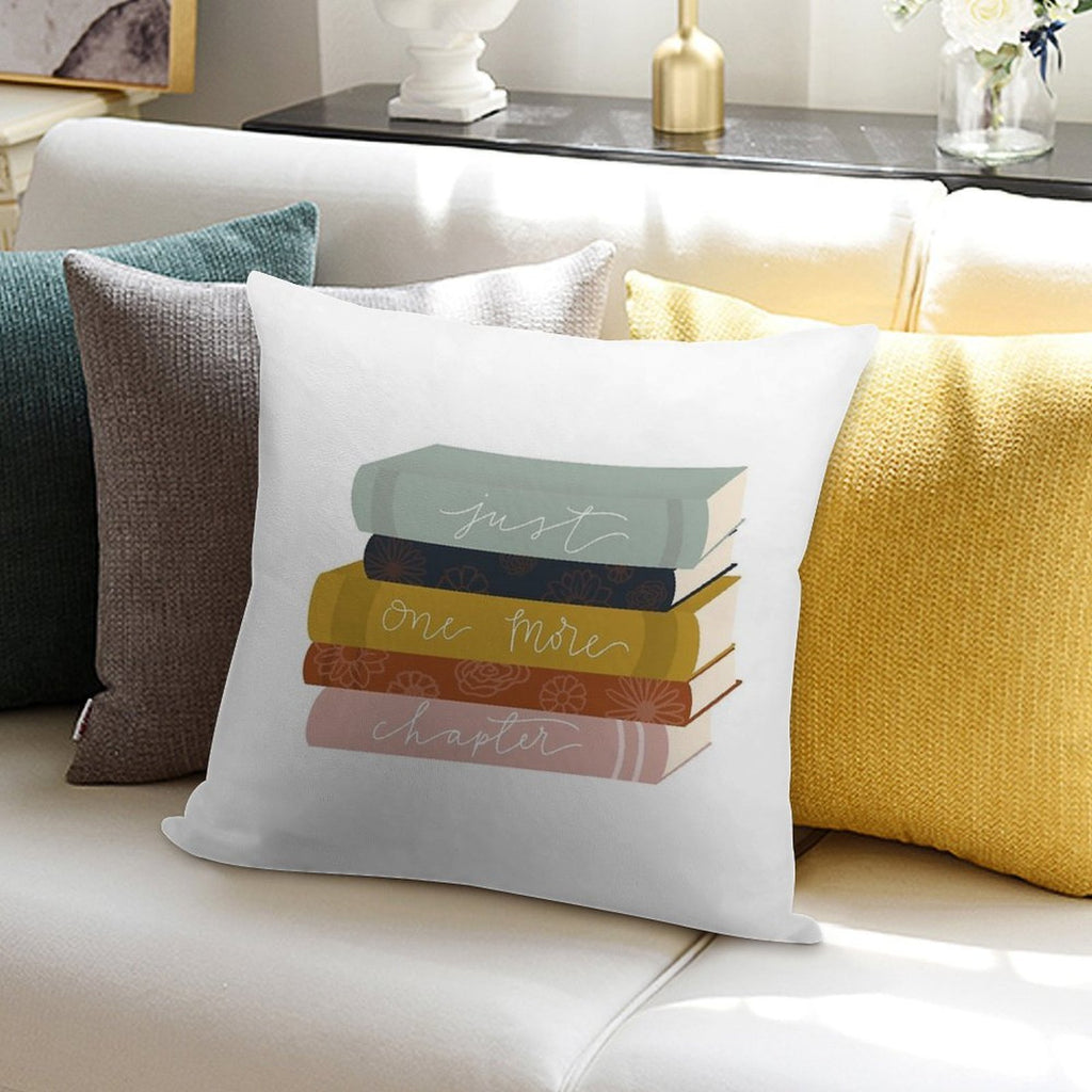 Just One More Chapter Soft Washable Throw Pillow