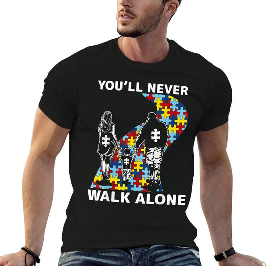 Youll Never Walk Alone Autism Awareness Tshirt  Easy-care T-Shirt