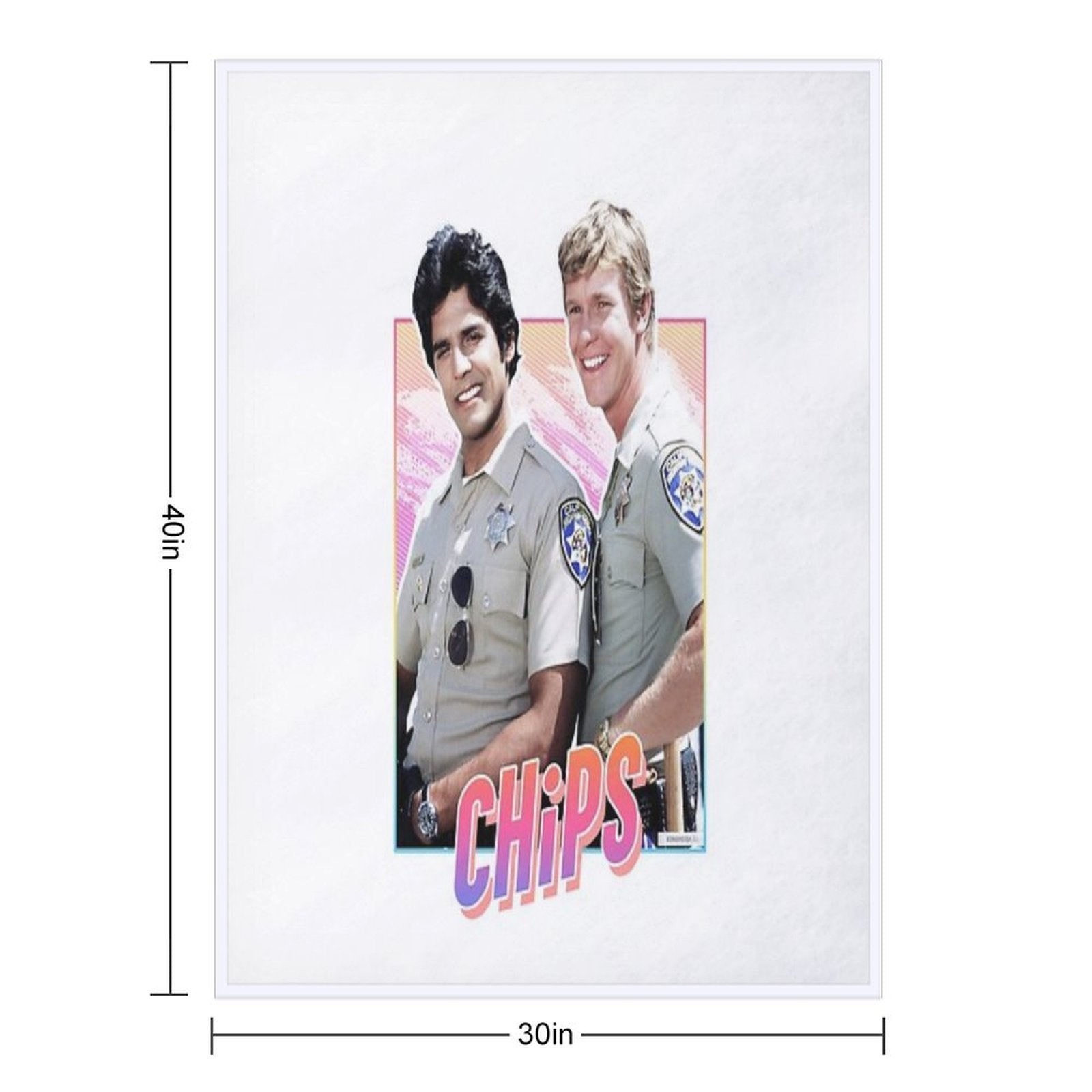 CHiPs - 80s Design Shrink-resistant Throw Blanket