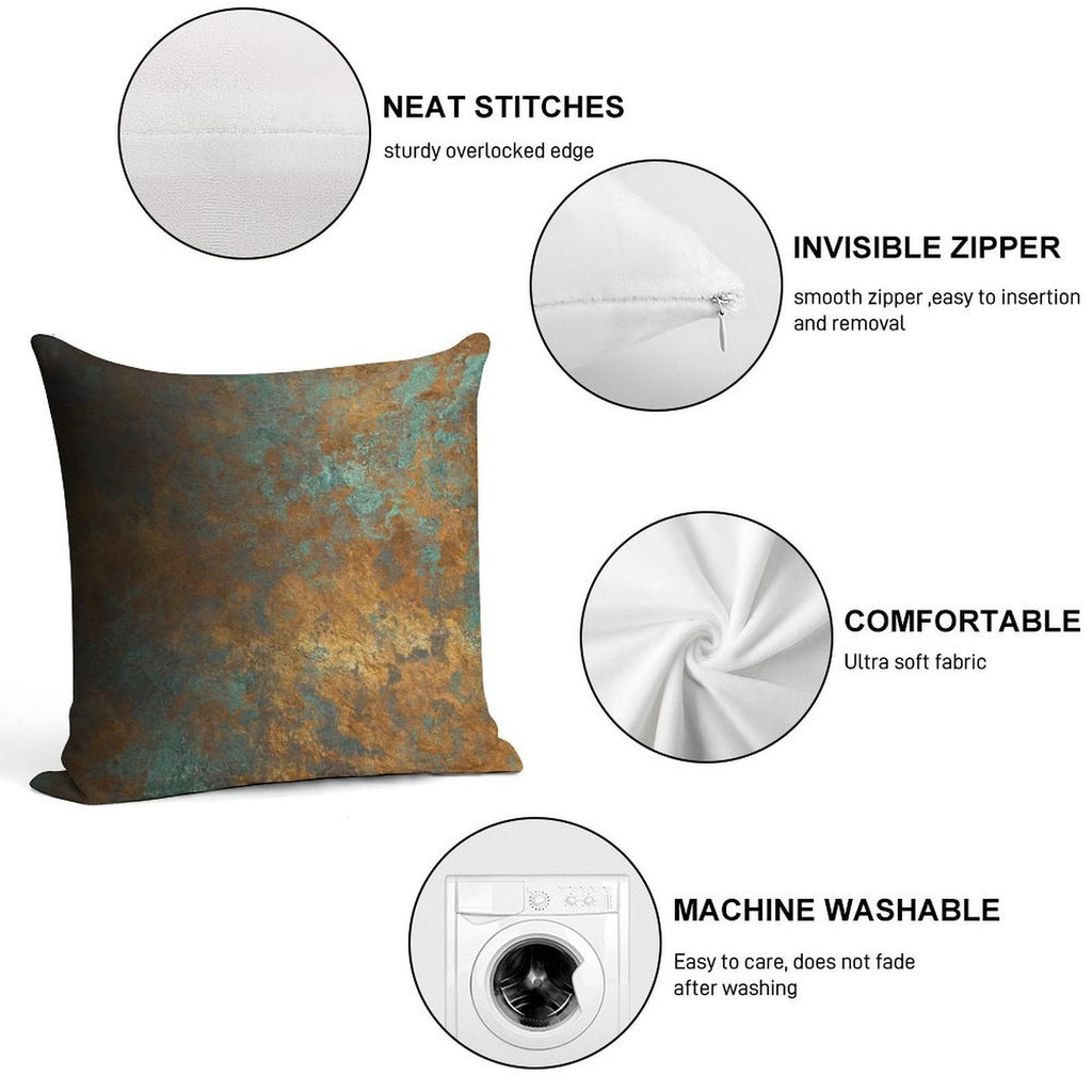 Oxidized Copper Soft Warmth Comfort Throw Pillow