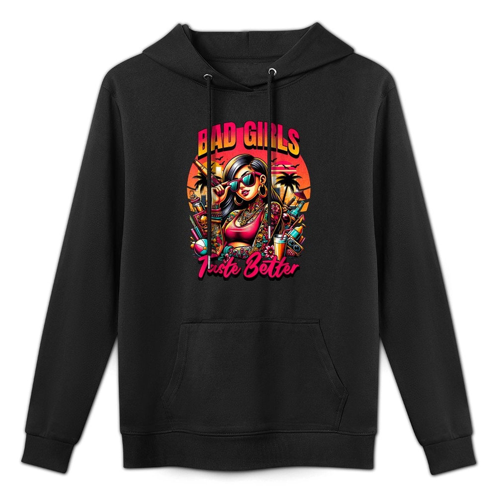 Bad Girls Taste Better Graphic Tattoo Medium-Weight Fabric Hoodie