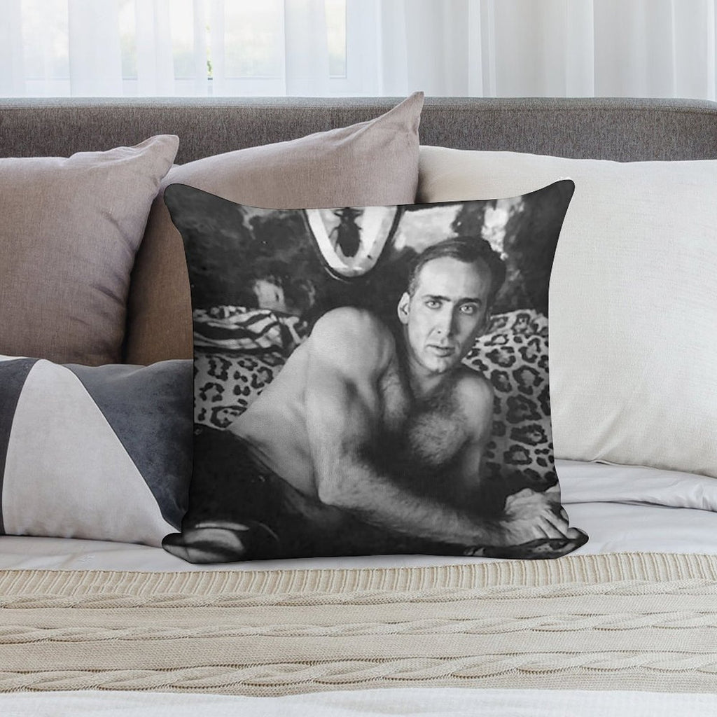 Hot Nicolas Cage Soft Bedroom Essential Throw Pillow