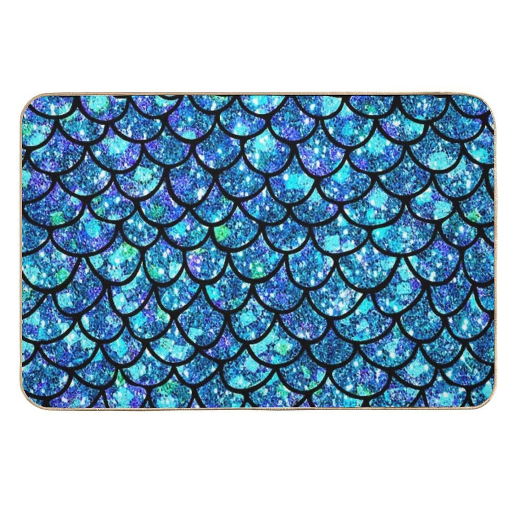 Magical Sparkly Mermaid Scales  Absorbent Bath Mat
