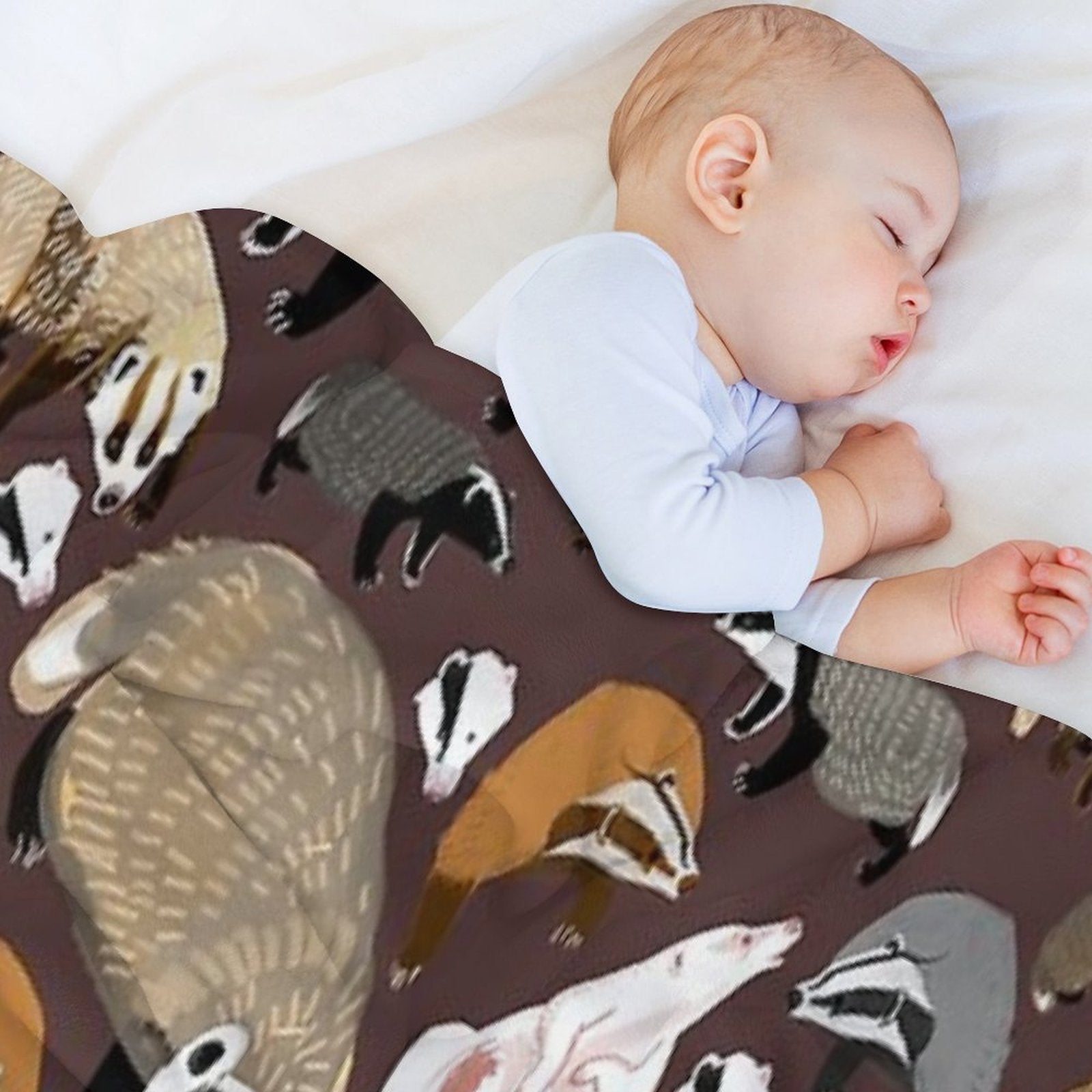 European Badger Eco-conscious Throw Blanket