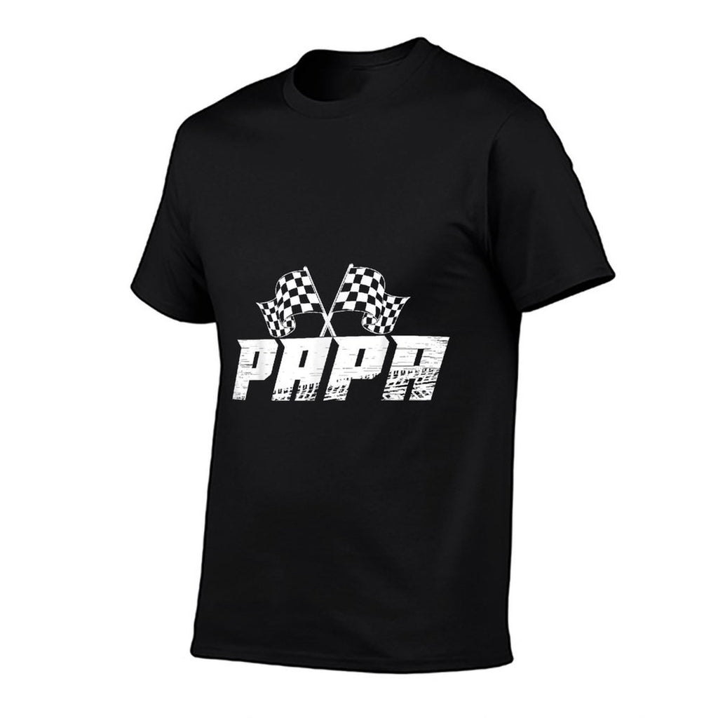 Papa Pit Crew Family Racing Birthday Race Car  Relaxed-fit T-Shirt