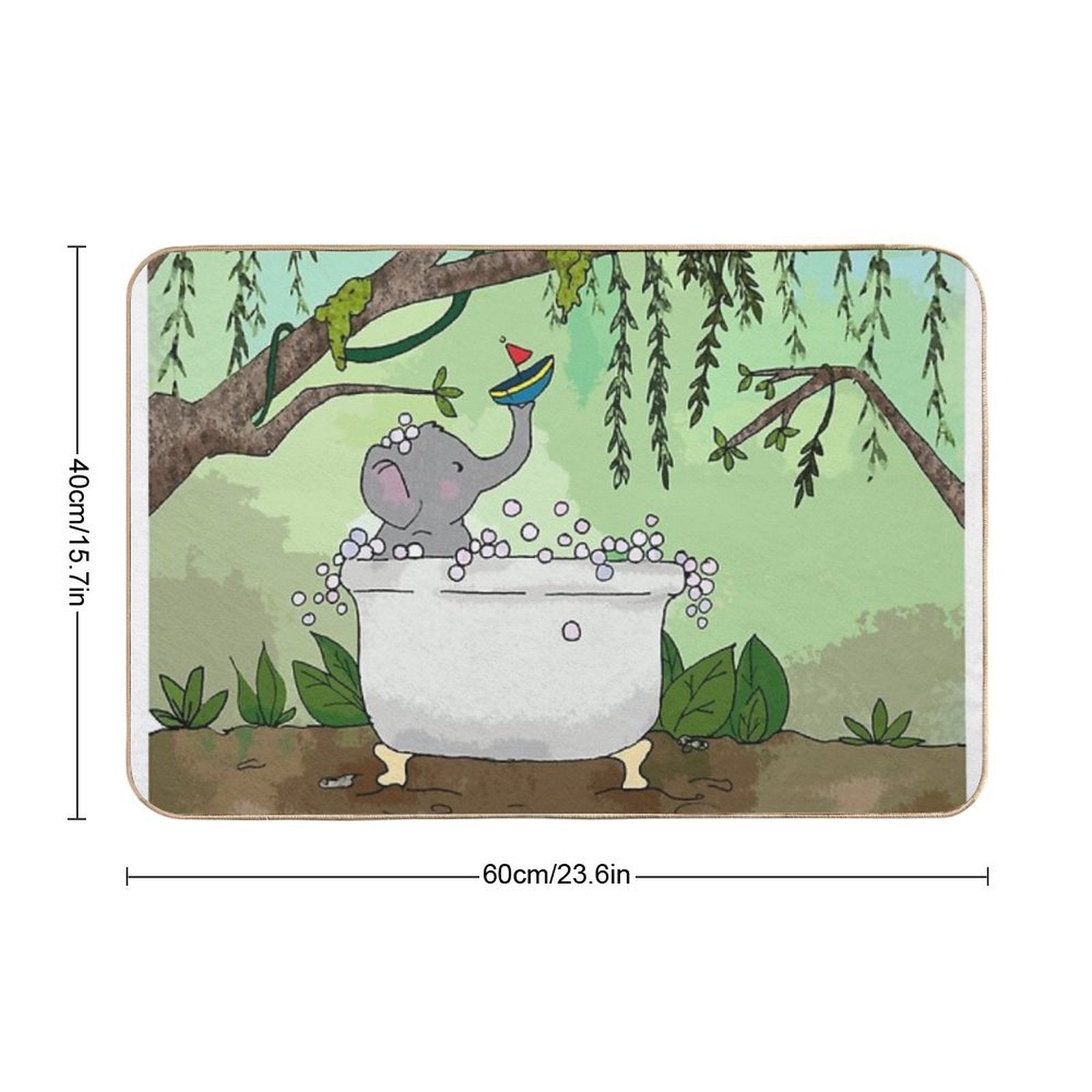 Bath Time !  Fade-Resistant Bath Mat