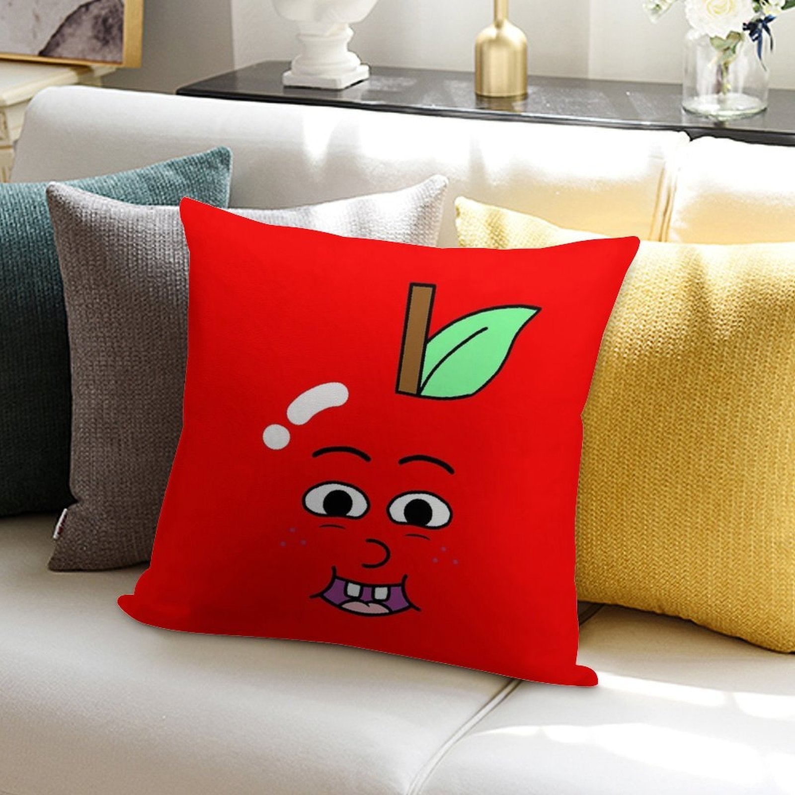 APPLE AND ONION - APPLE Soft Home Decor Throw Pillow