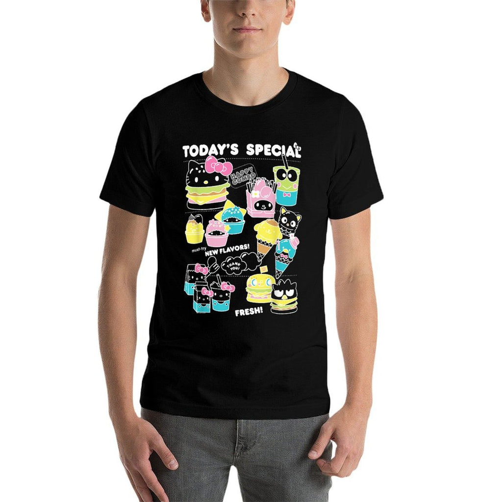 Hello Sanrio Kawaii Burger Shop Foodie Menu  Affordable Price T-Shirt