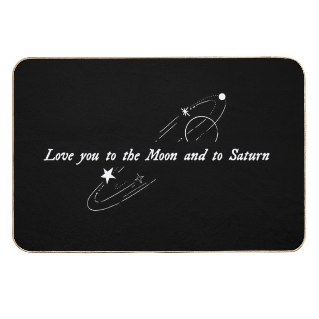 Love You to The Moon And to Saturn (Seven - Taylor Swift) Durable Bath Mat