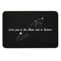 Love You to The Moon And to Saturn (Seven - Taylor Swift) Durable Bath Mat