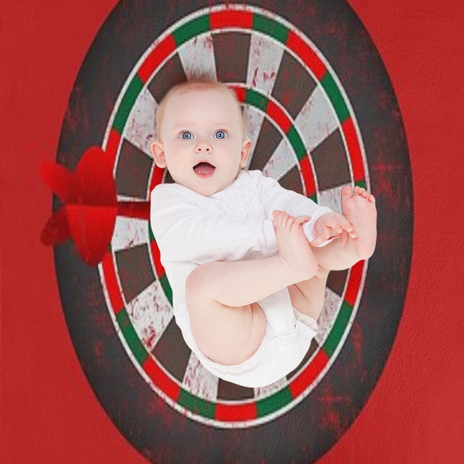 Vintage Darts Dartboard Lightweight Throw Blanket