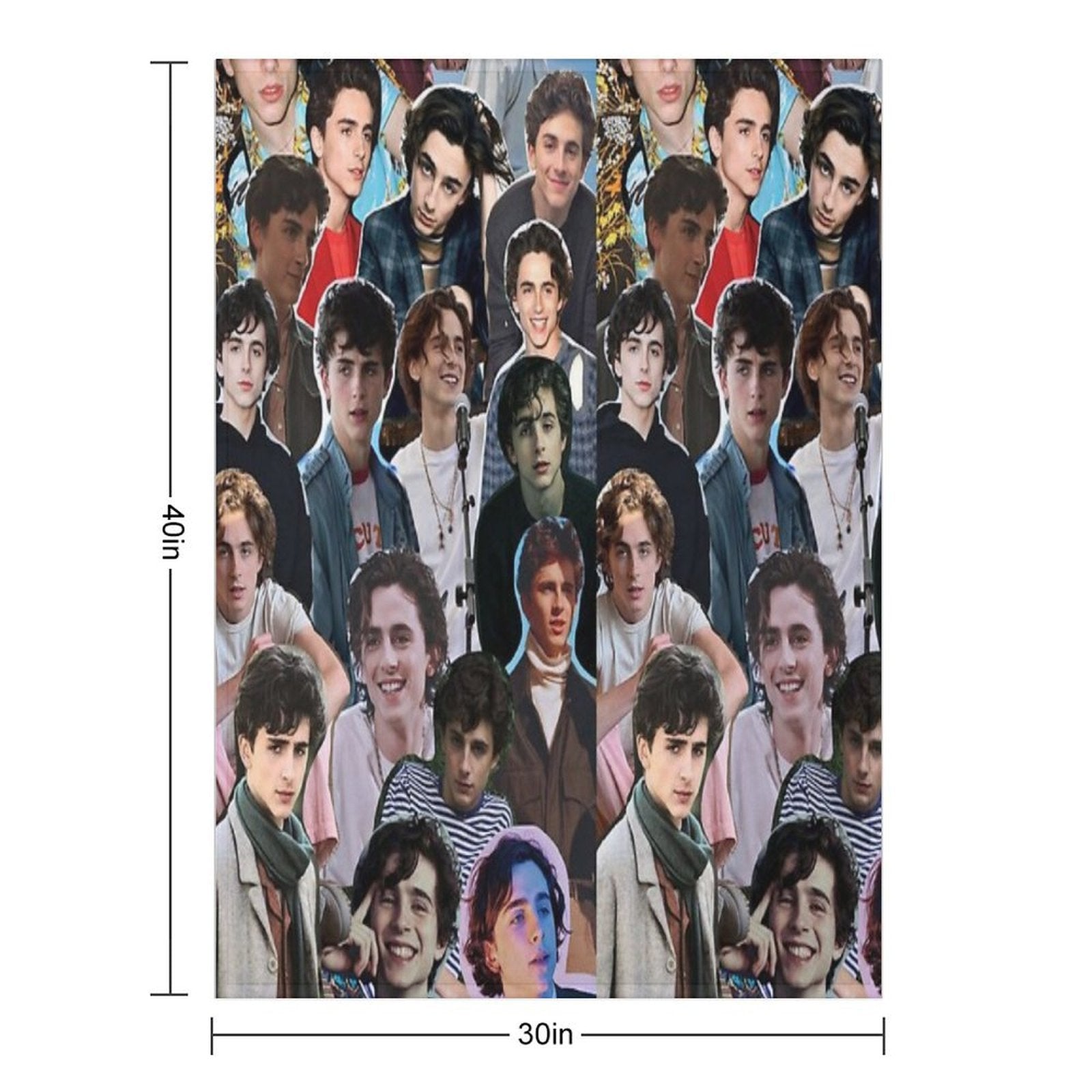 Collage Saint Timothee Chalamet Compact Throw Blanket
