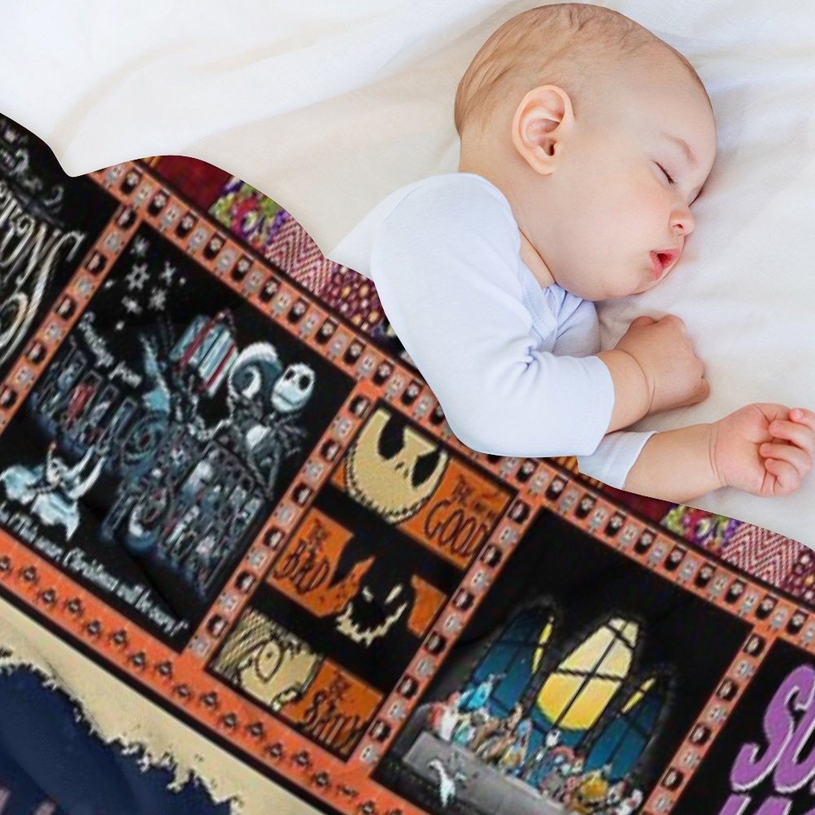 Jack Skeleton Photo Collage Gifts Multi-functional Throw Blanket