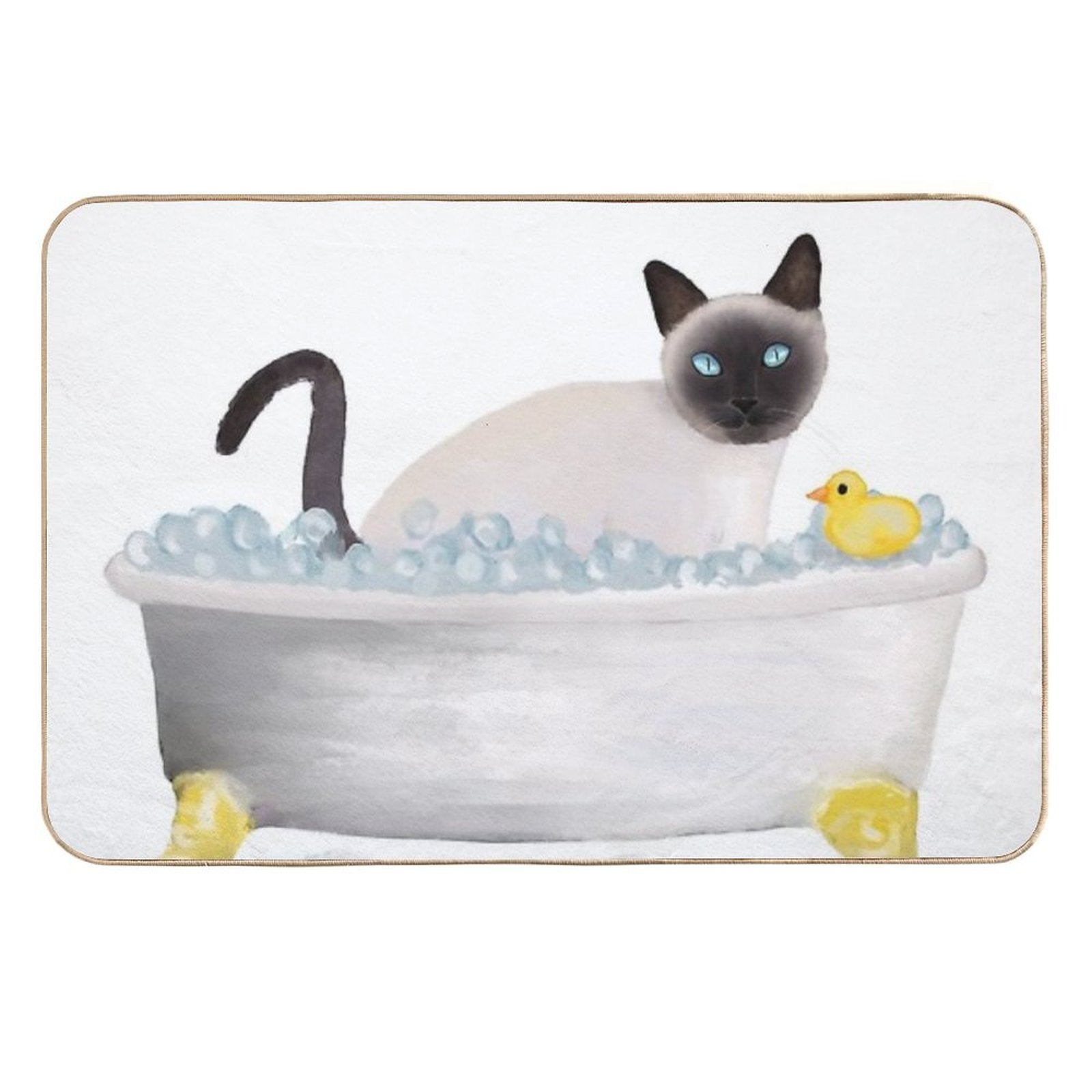 Cat In The Bathtub  Absorbent Bath Mat
