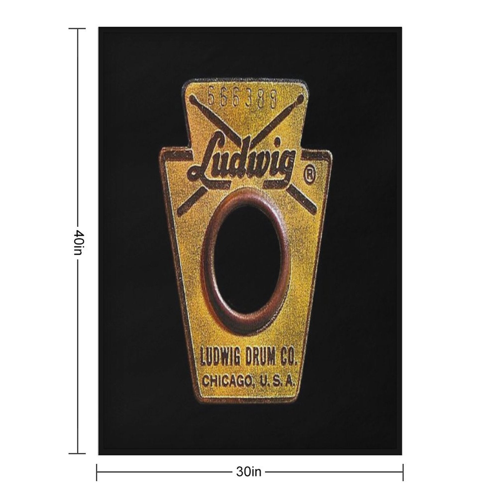 Ludwig Badge Worn Plush Throw Blanket