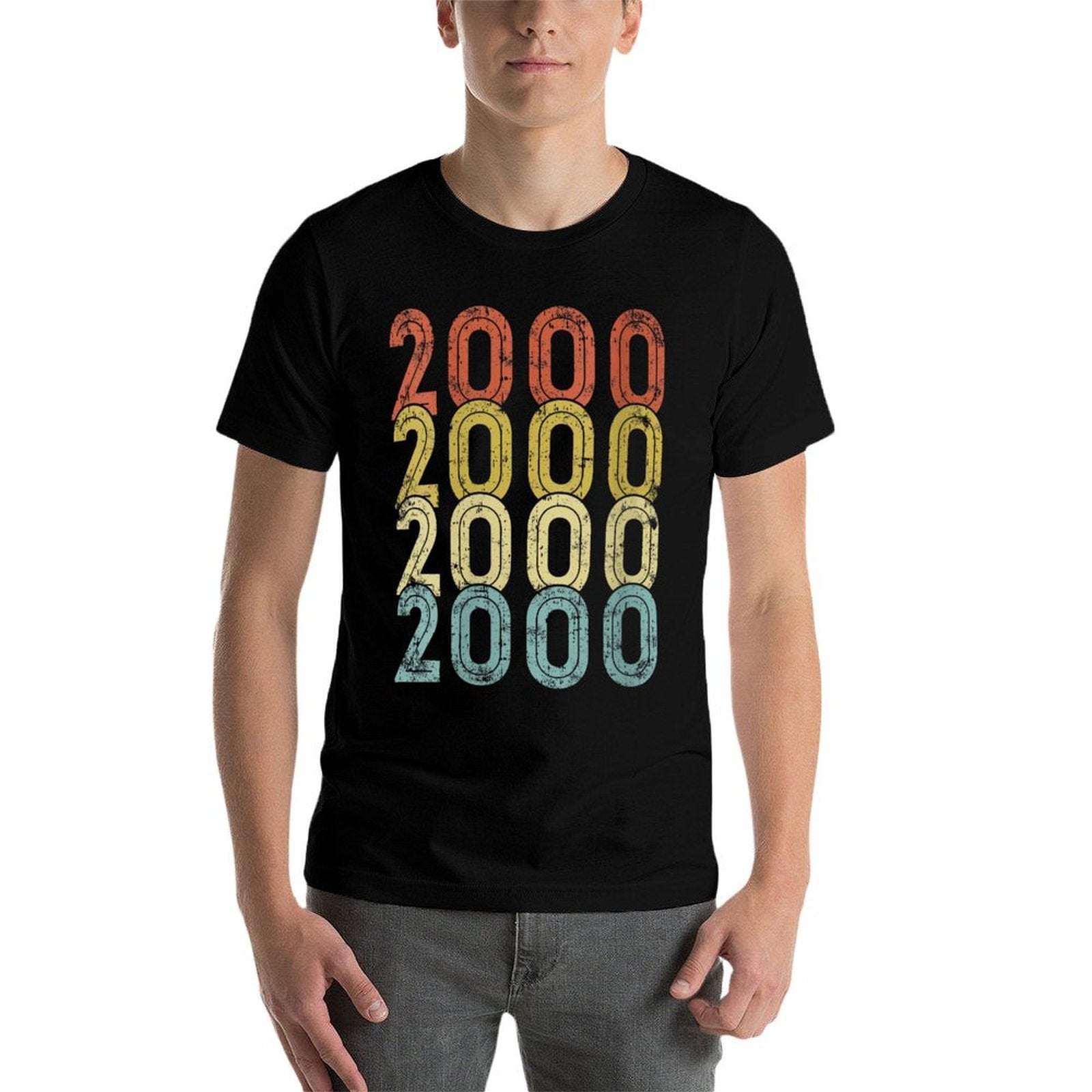 Womens 25 Year Old Birthday Vintage 2000 25th Birthday  Wrinkle-resistant T-Shirt