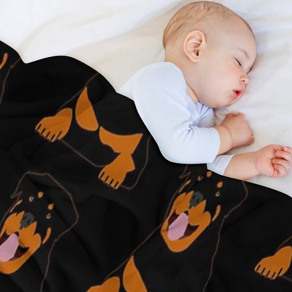 Rottie Machine-washable Throw Blanket
